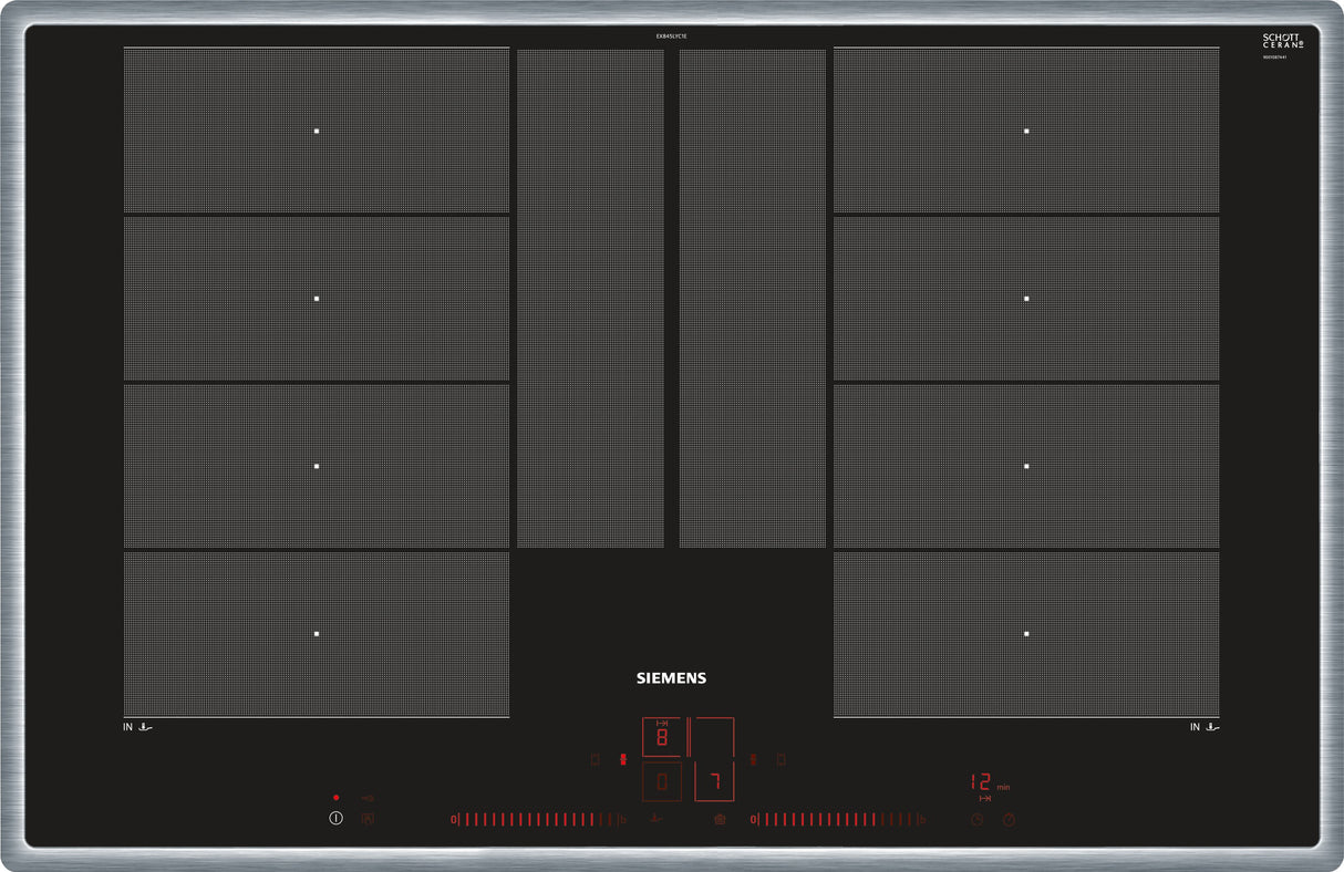 EAN 4242003716984 - Siemens EX845LYC1E hobs Negro, Acero inoxidable Integrado Con placa de inducción 4 zona(s) imagen 1