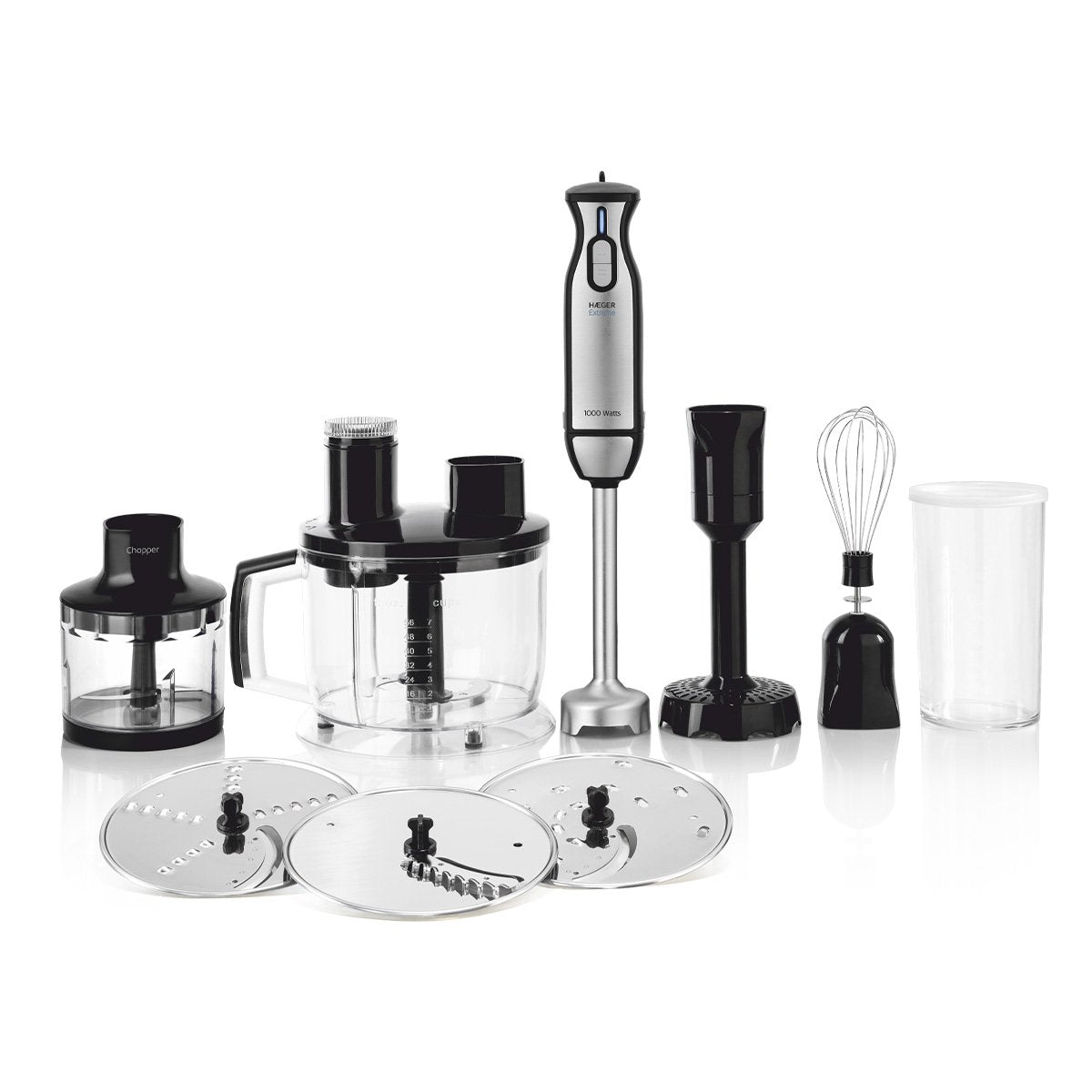 EAN 5608475020186 - Haeger Extreme Chopper Batidora de vaso 1000 W Negro, Acero inoxidable imagen 1