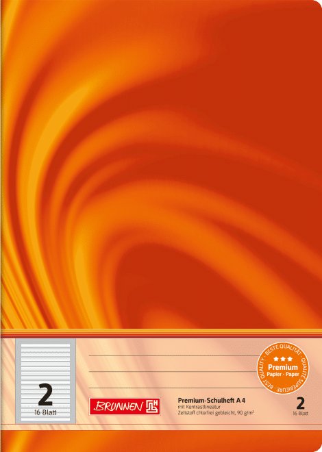 Brunnen Cuaderno Escolar Vivendi Pautado 2 Rayado Din A4 - A4