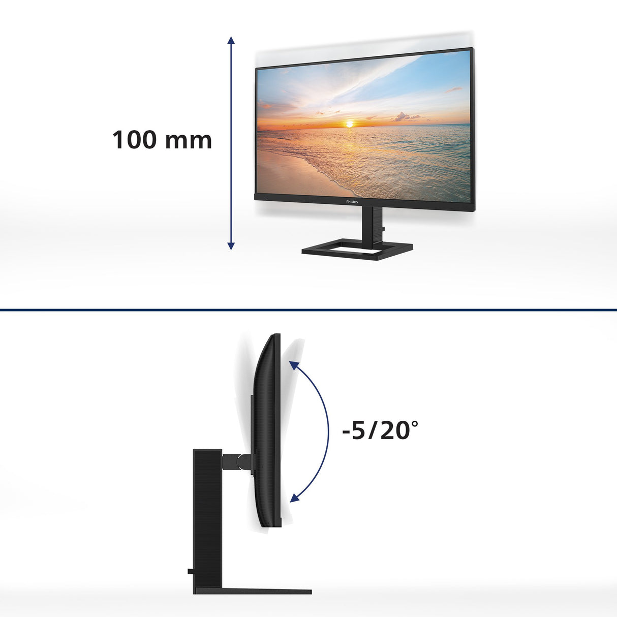 EAN 8712581805777 - Philips 1000 series 27E1N1800AE/00 pantalla para PC 68,6 cm (27") 3840 x 2160 Pixeles 4K Ultra HD LED Neg imagen 3