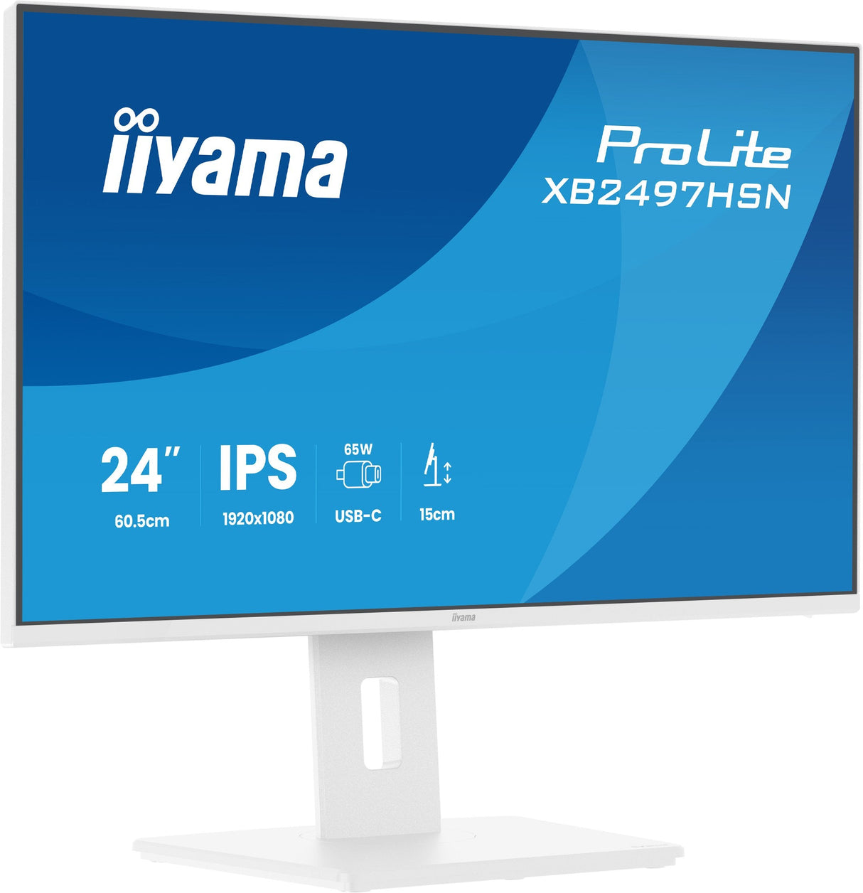 Iiyama Xb2497hsn-W1 (Prolite) - 23.8p Ips Fhd - 1ms - 350cd/Mâ² - Hdmi-Dp Usb-C.Dock - Hub Usb - 2x2w - Ajustable- Blanco