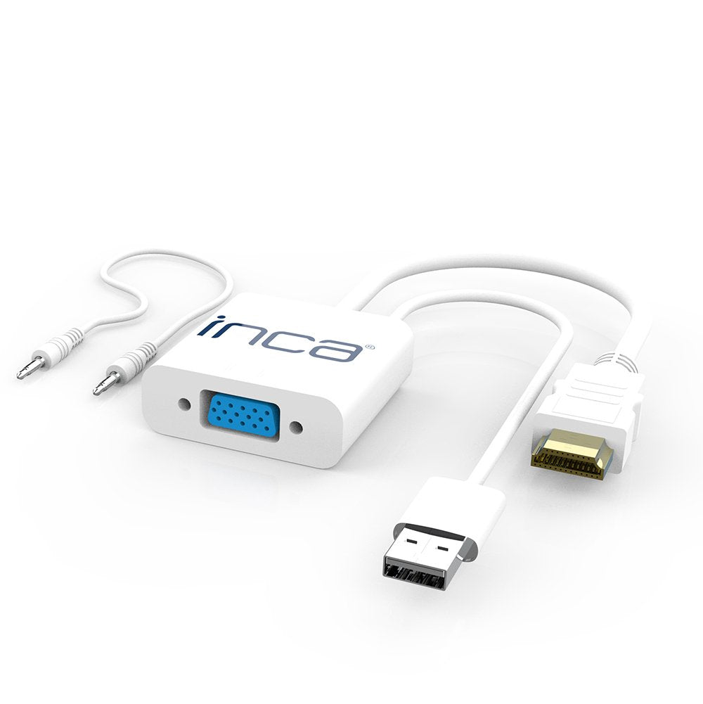 Inca Ivth-01 Adaptador Convertidor Vga A Hdmi Usb Audio Macho-Hembra Hdmi
