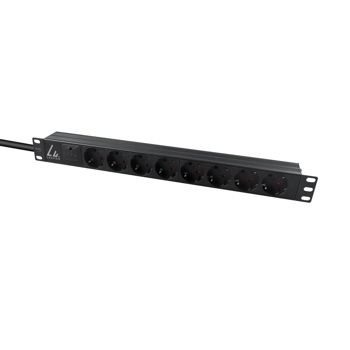 EAN 5715063046876 - Lanview LVR-3MSCH-SPD-SCH8 unidad de distribución de energía (PDU) 8 salidas AC 1U Negro imagen 2