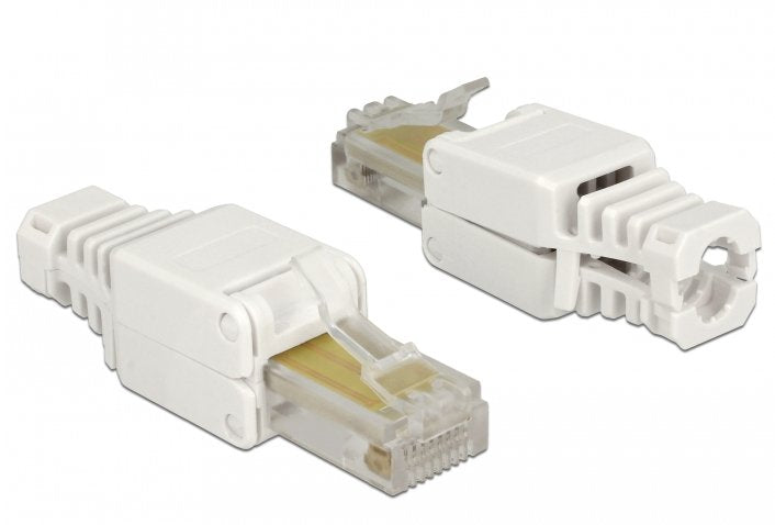 Delock 86415 Conector Rj-45 Blanco, Enchufe Blanco, Rj-45, Blanco, U/Utp (Utp), 18 X 52,8 X 15 Mm, Bolsa De Plástico