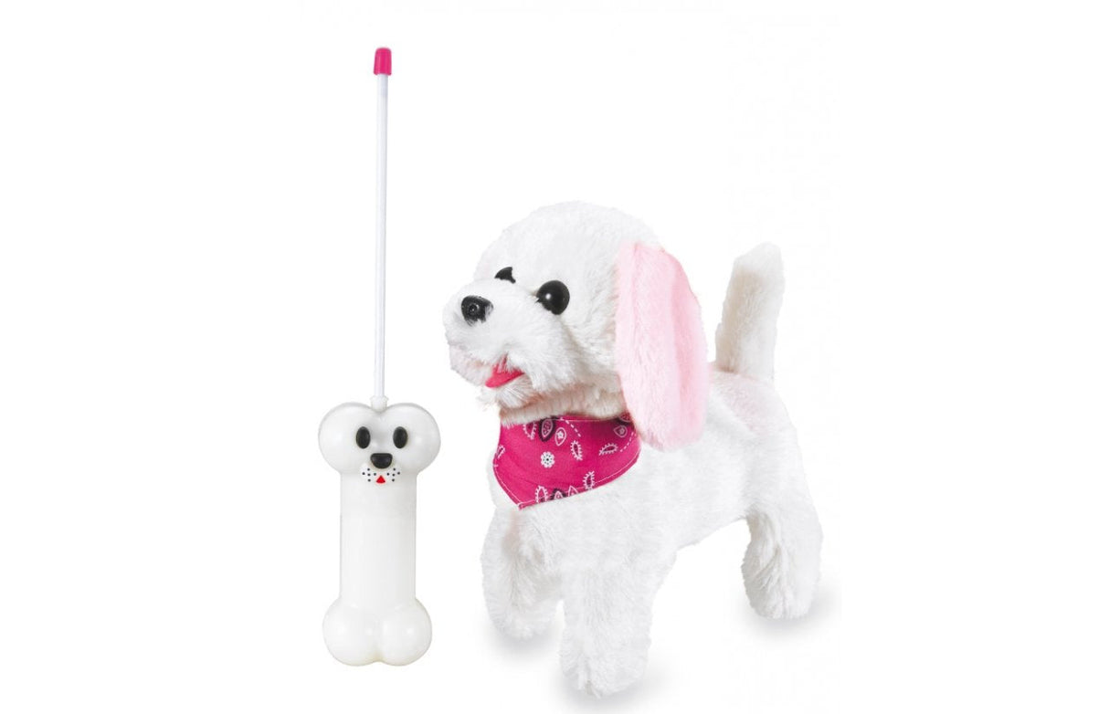 Jamara Perro De Peluche Trixi Rc Blanco/Rosa 27mhz