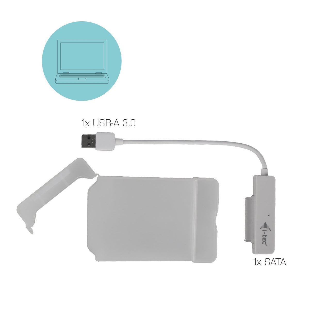 EAN 8595611701160 - i-tec MYSAFEU314 caja para disco duro externo Carcasa de disco duro/SSD Blanco 2.5" imagen 6