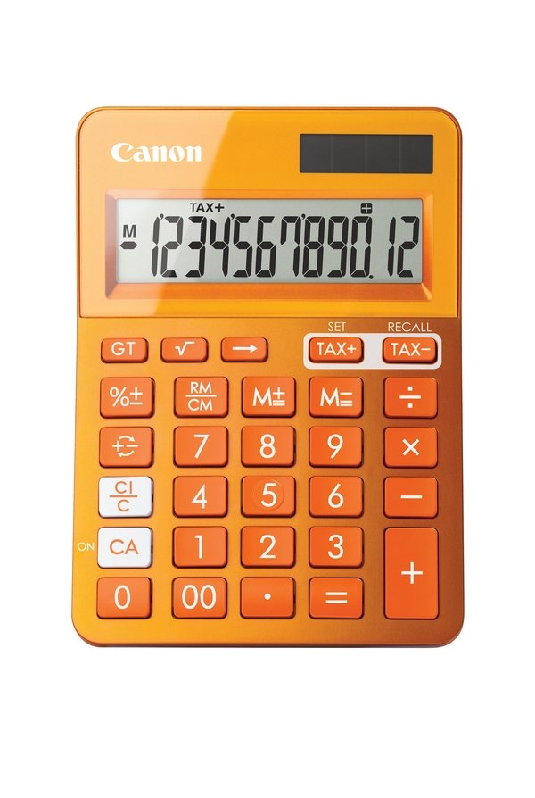 Canon Calculadora Escritorio Basica Naranja Ls-123k