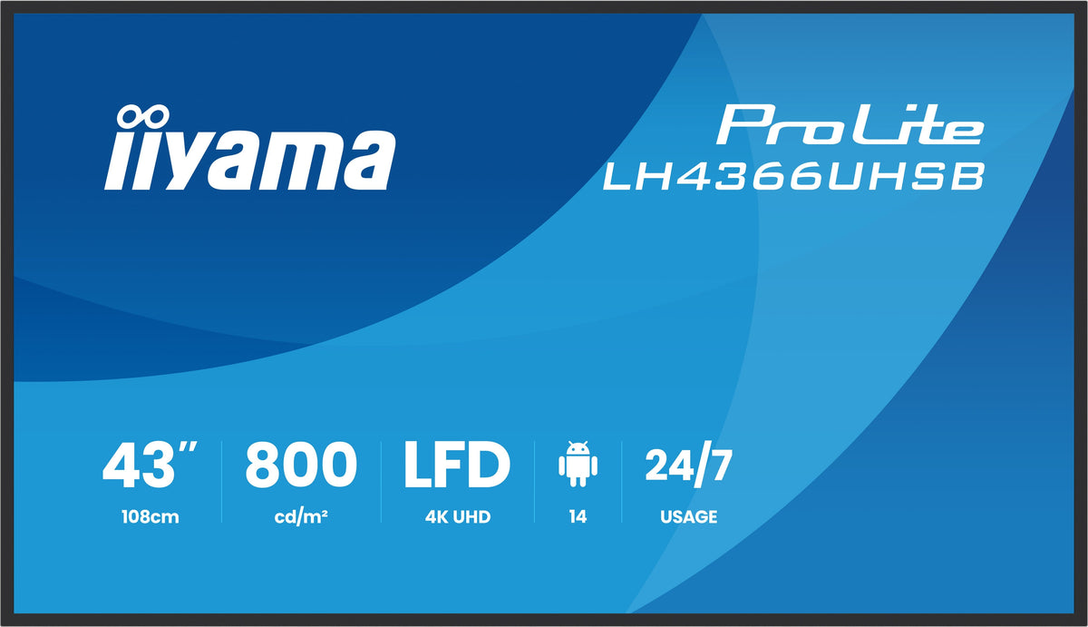 Iiyama Prolite Lh4366uhsb-B1ag - 108 Cm (42.5")