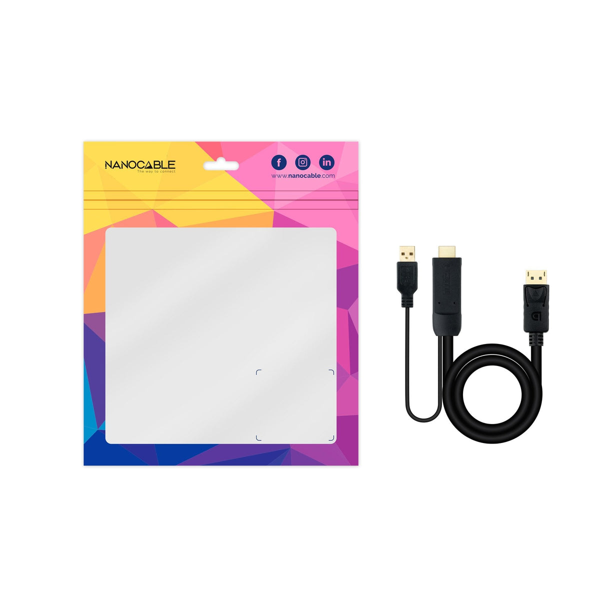 EAN 8433281012851 - Nanocable 10.15.4352 adaptador de cable de vídeo 1,8 m HDMI + USB Type-A imagen 7