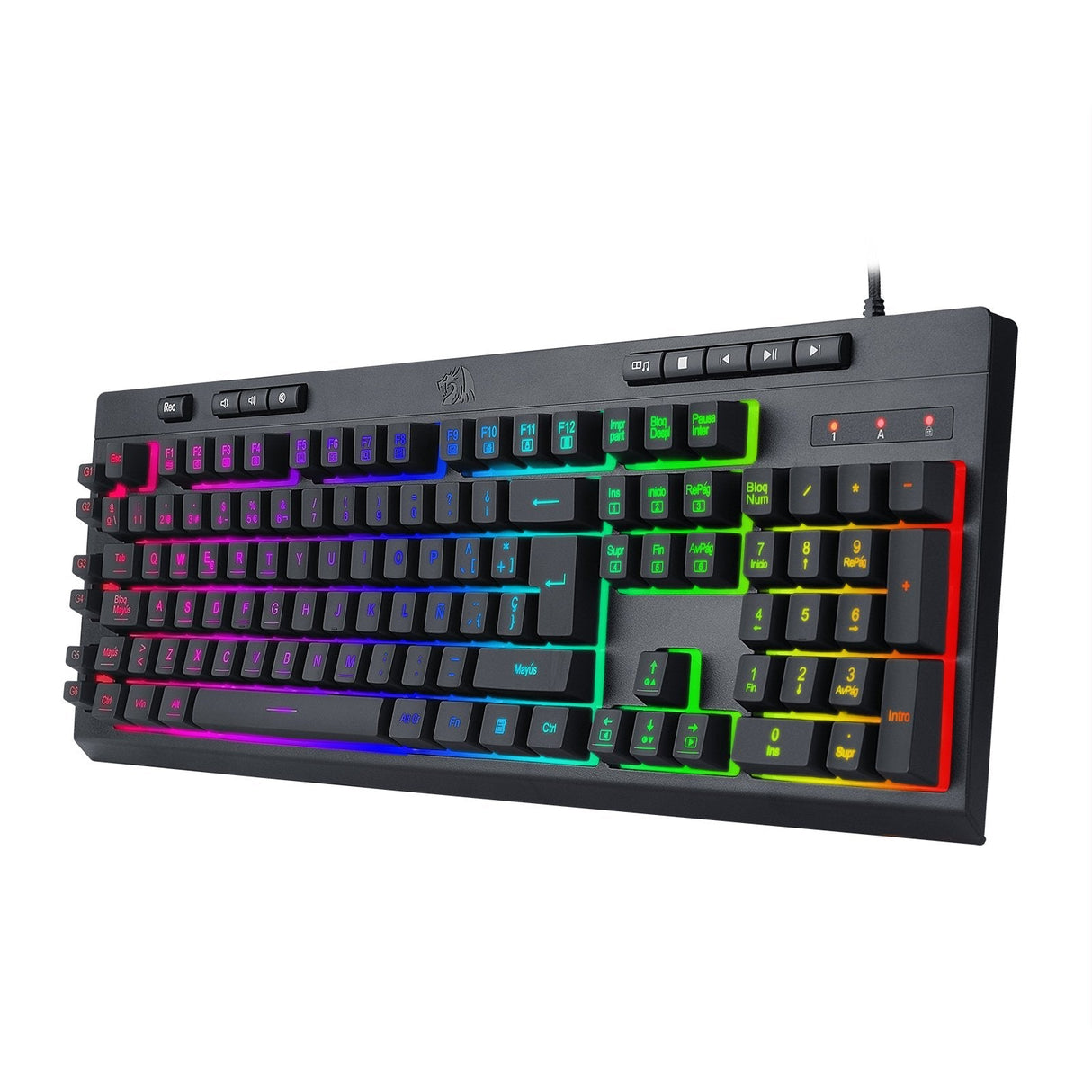Redragon Shiva Teclado Gaming Membrana Rbg Reposamuñecas Español España Negro