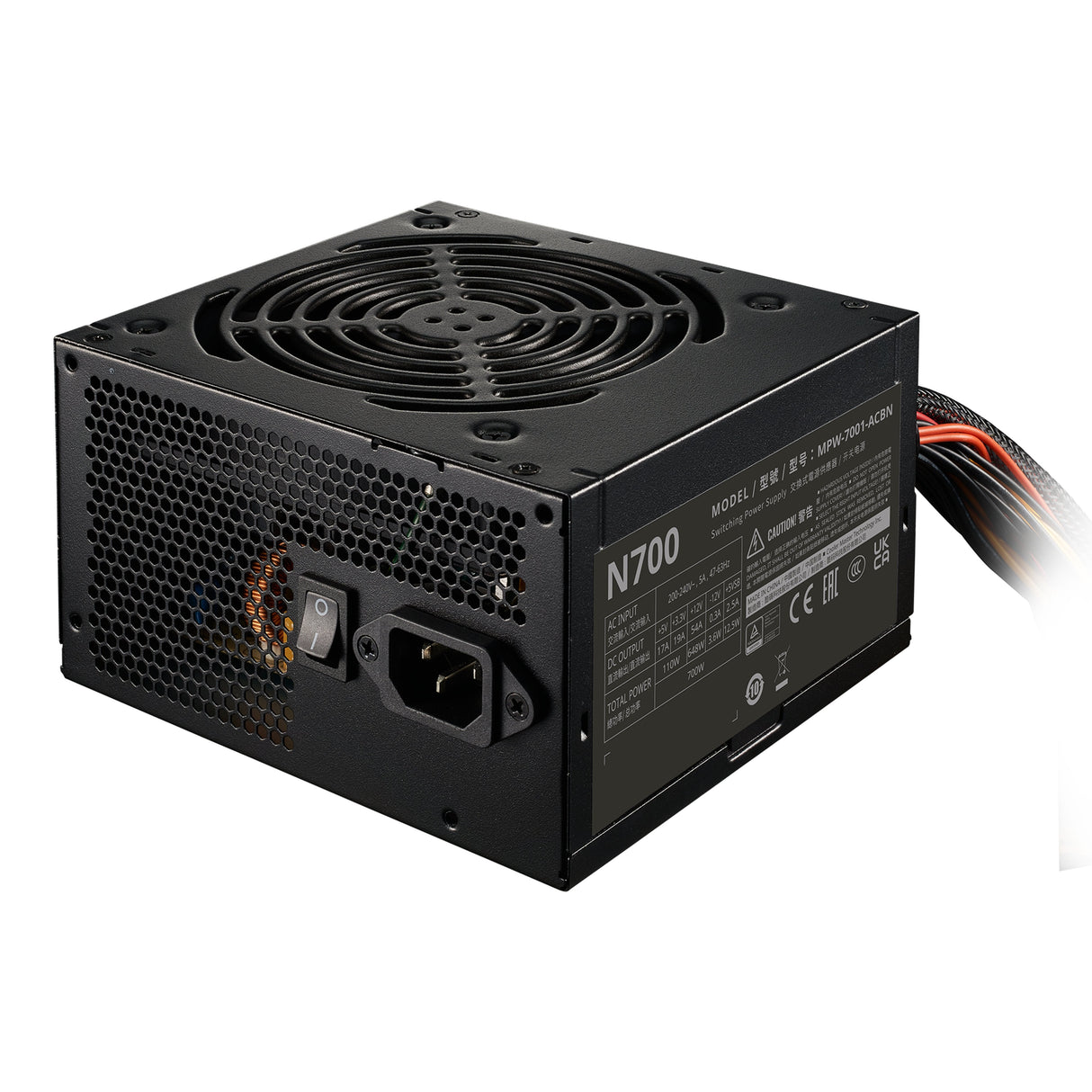 Cooler Master Elite Nex 230v 700 Unidad De Fuente De Alimentación 700 W 24-Pin Atx Atx Negro