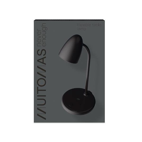 Muitomas Table Led Lamp Flexible Black Flexlampbk