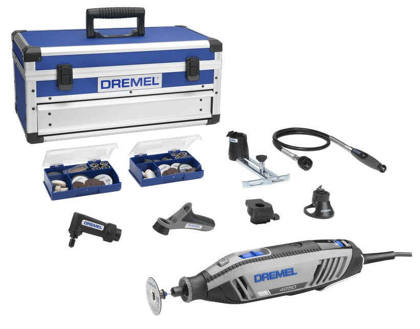 Herramienta Multifuncional Dremel 4250-6/128 Gris, 175 Vatios, Accesorios De 128 Piezas, Estuche De Aluminio F0134250jk