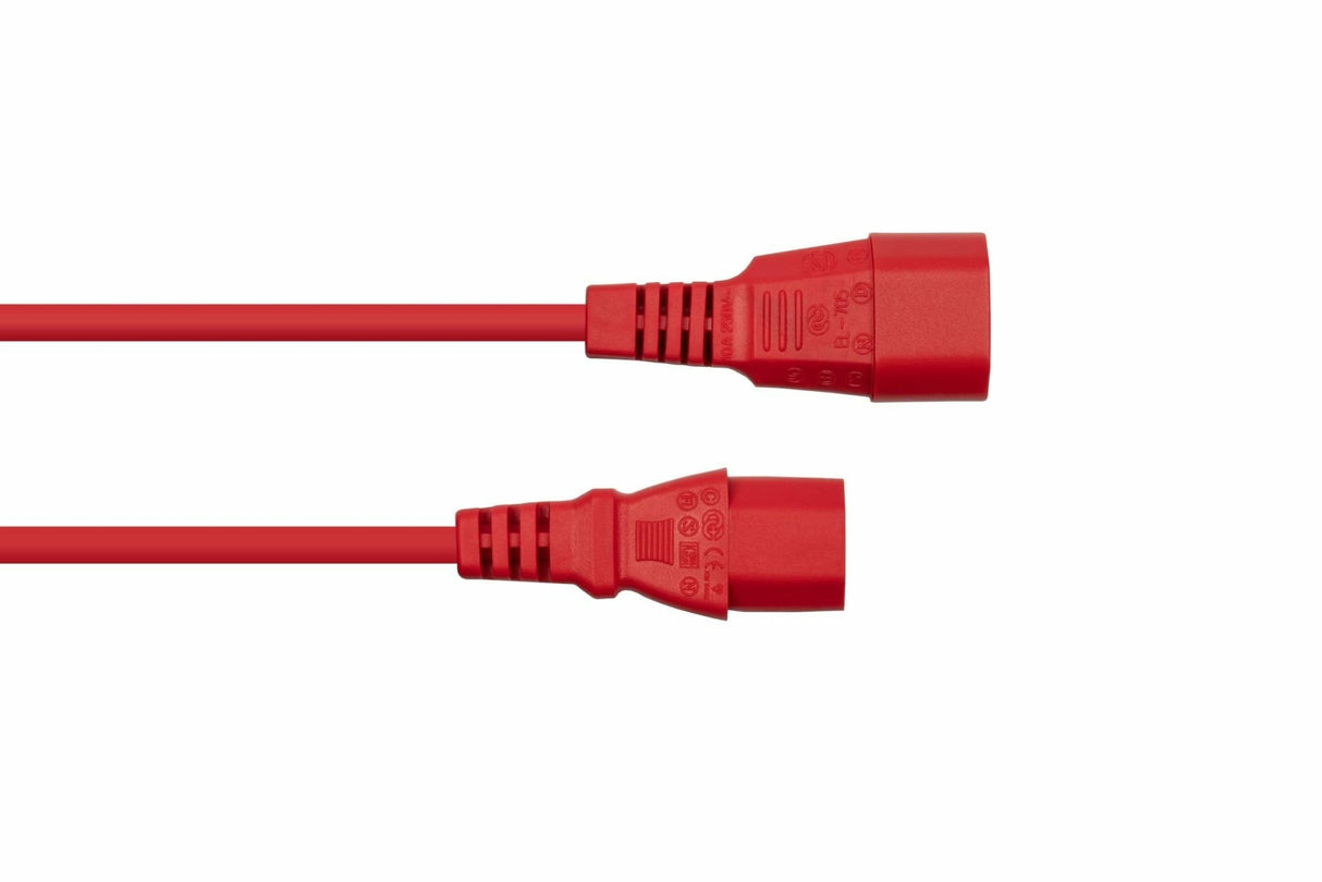 Cablemeimer Kaltgeräteverlängerung C14 An C14 Rojo3m