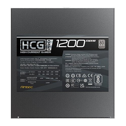 EAN 0761345200219 - Antec HIGH CURRENT GAMER HCG1200 PRO Platinum ATX 3.1 unidad de fuente de alimentación 1200 W 20+4 pin AT imagen 9