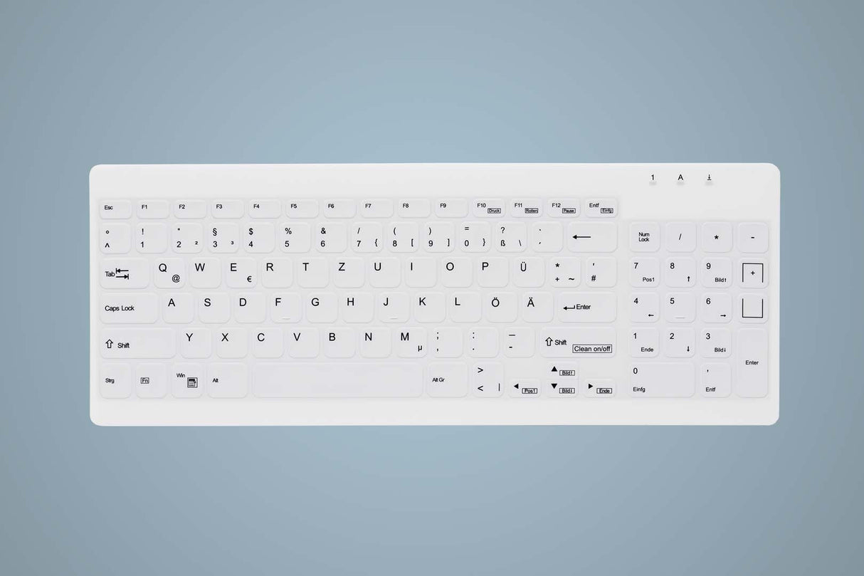 Teclado Aleman Cherry Active Key Mta Ak-C7012 Con Cable Ip68 Blanco