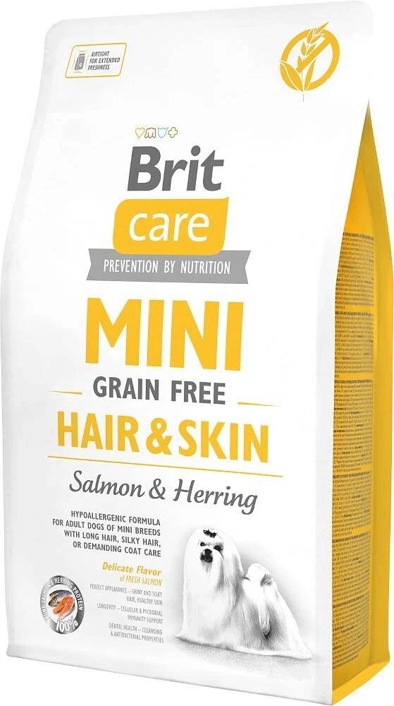 EAN 8595602520220 - Brit Care Mini Grain Free Hair & Skin Salmon & Herring 2 kg Adulto Arenque, Salmón imagen 1