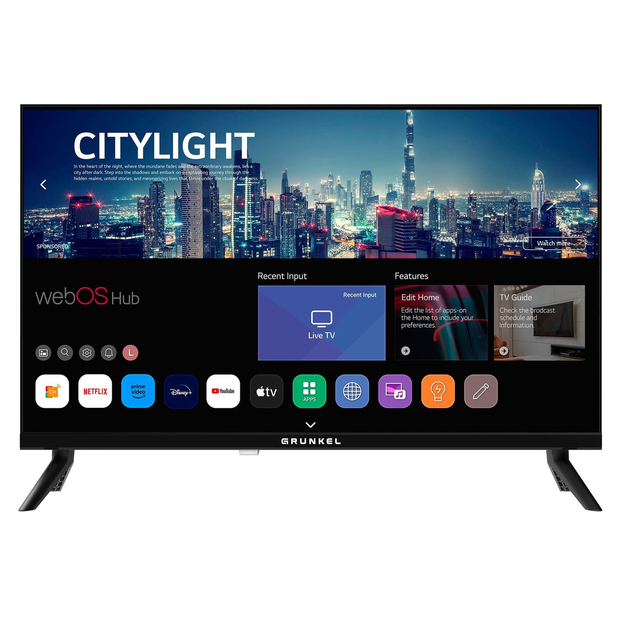 Televisor Grunkel Led-24pbw 24' Hd Smart Tv Wifi