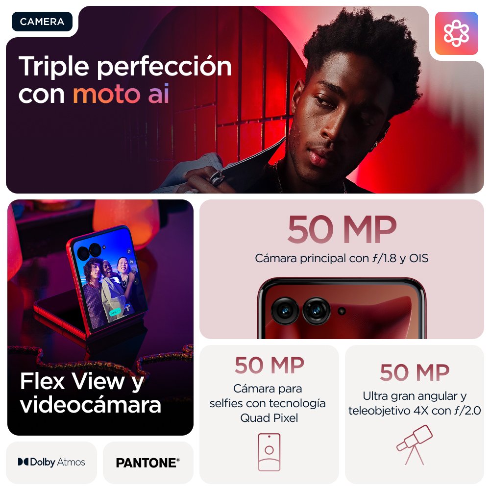 Smartphone Motorola Razr 60 Ultra 6.96" Sim Doble Android 15 5g Usb Tipo C 16 Gb 512 Gb 4700 Mah Burdeos