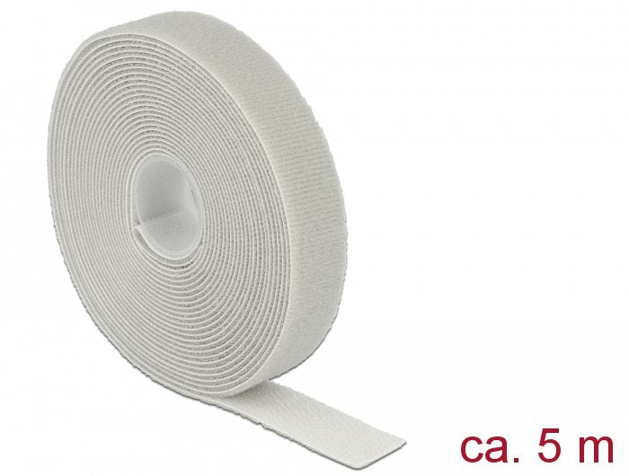 Delock 18280 Velcro Gris 1 Pieza(S), Atacables Gris, Gris, 20 Mm, 5 M, 1 Pieza(S), Bolsa De Plástico