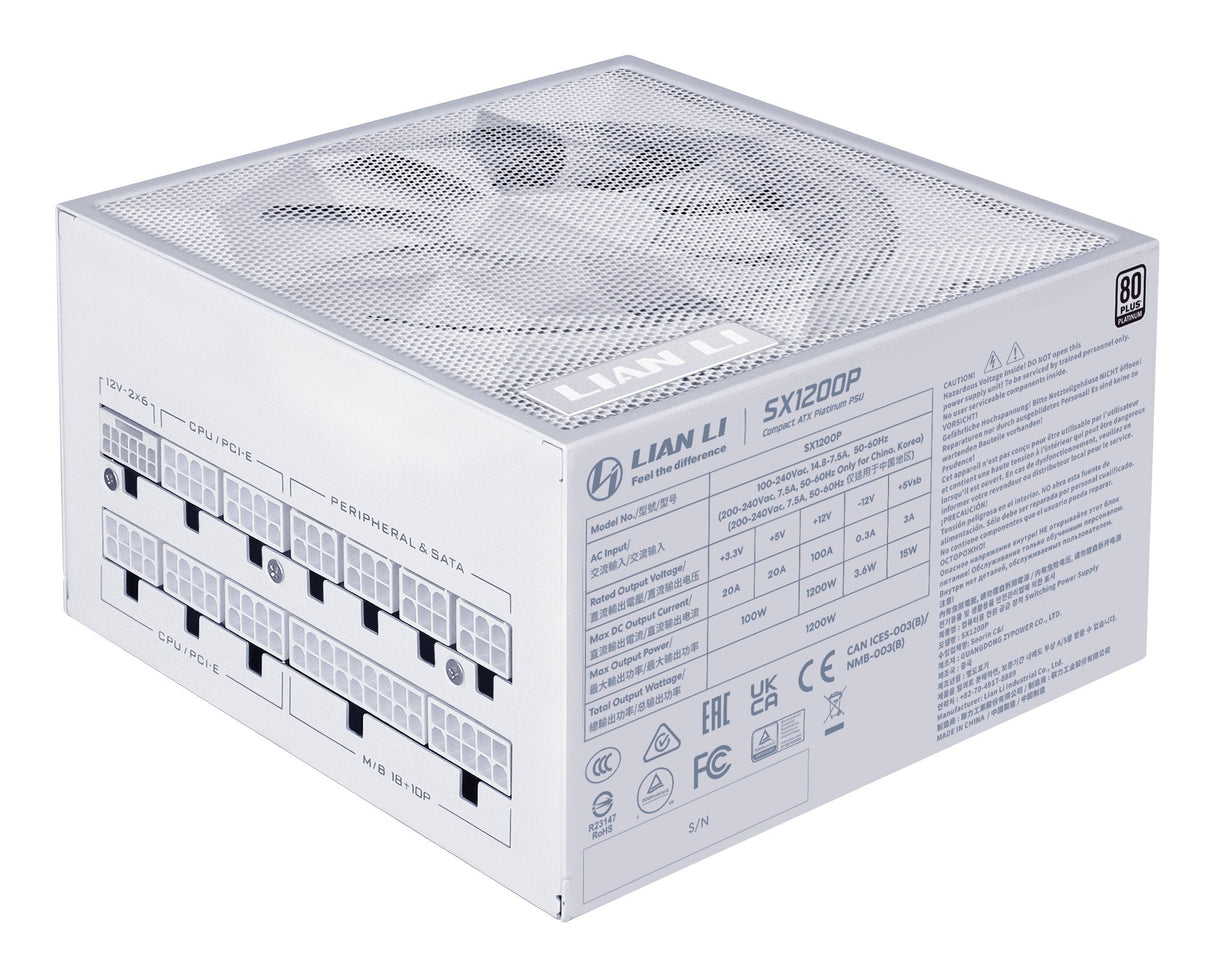 Fuente Alimentacion Atx 1200w Lian Li Sx1200p White Platinum