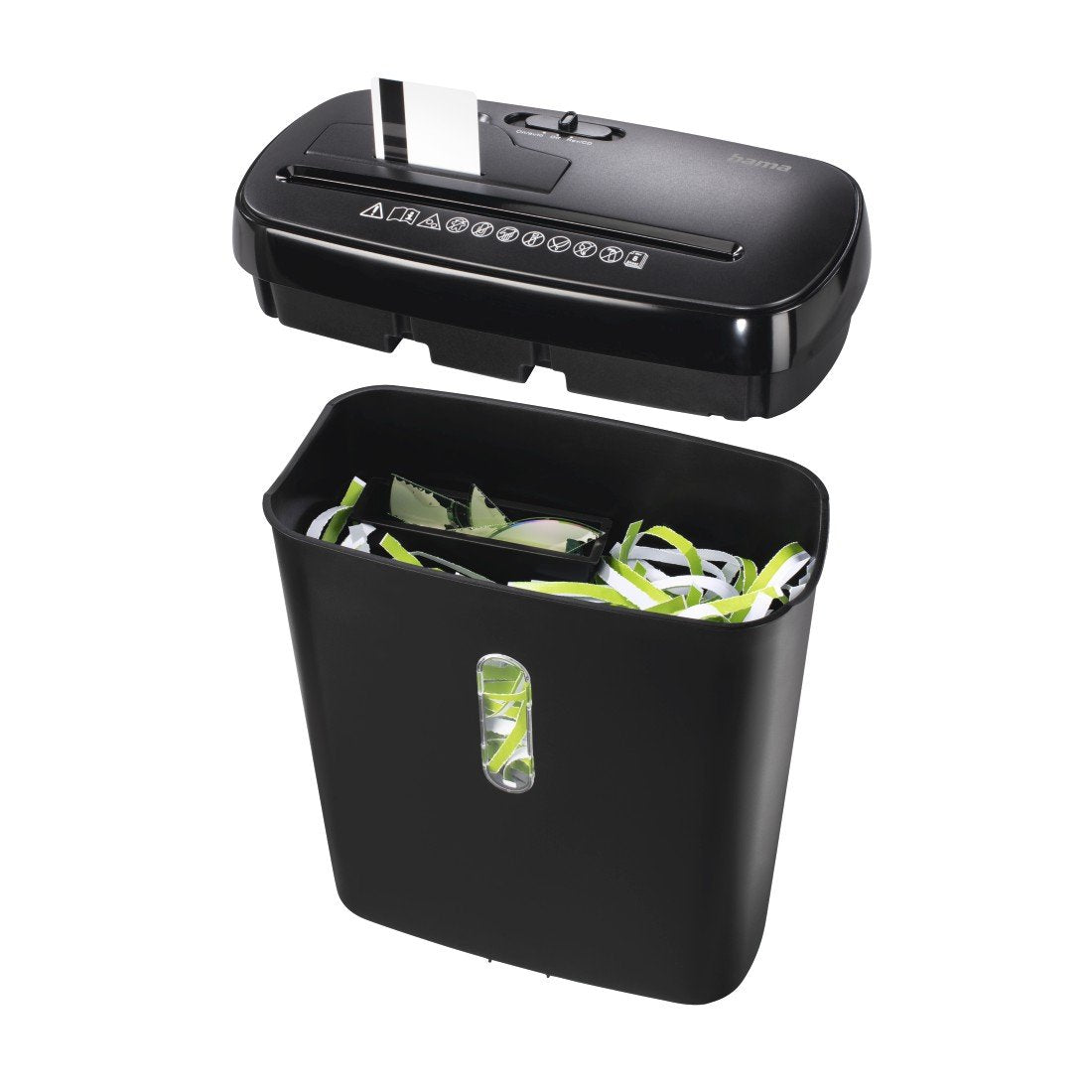 EAN 4007249505422 - Hama Basic S8CD triturador de papel Corte en tiras 70 dB 22 cm Negro imagen 4
