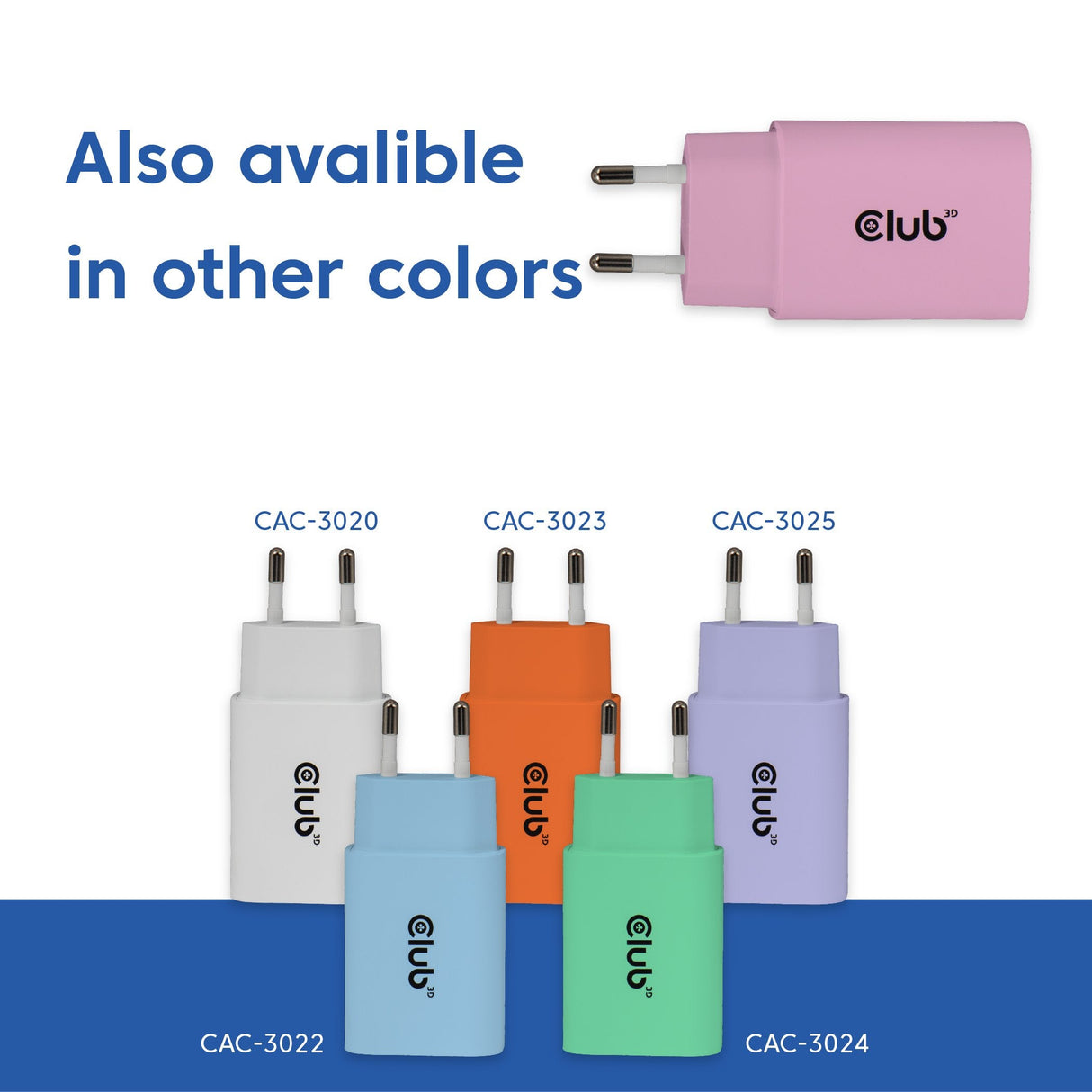 Club3d Lifemyle Cargador Usb-C 30watt, 2mk Rosa Retail