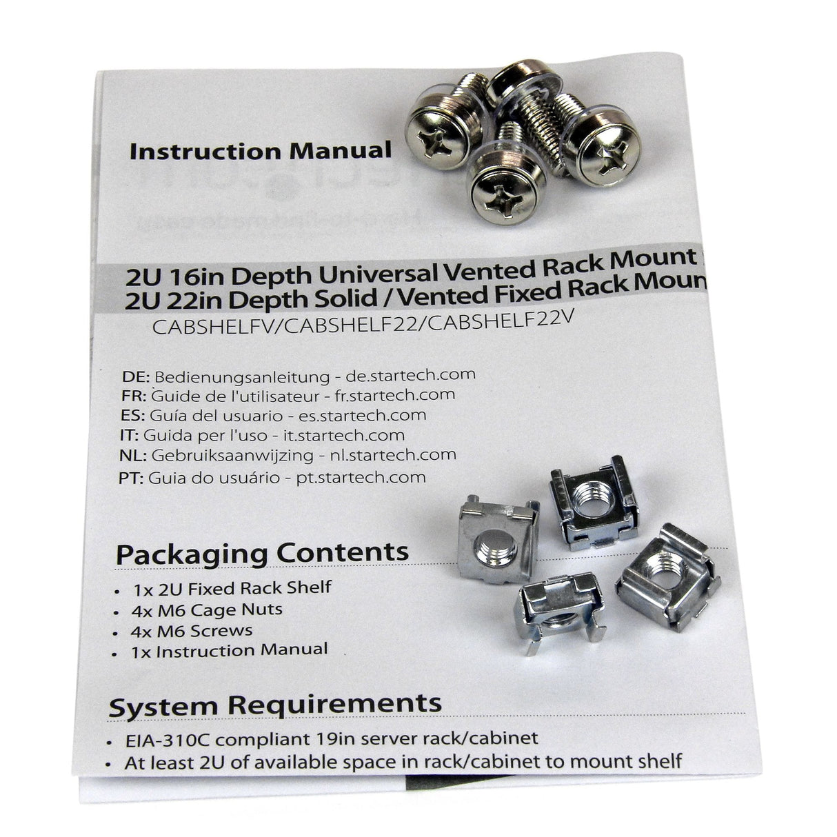 Startech Estante Bandeja Armario Rack Universal Se