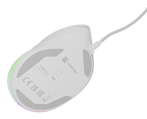 Raton Natec Crake 2 Pro Vertical 12.800 Dpi Optico Blanco