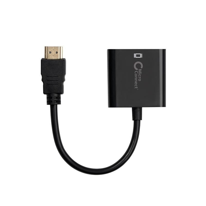 Microconnect Hdmvga2b Adaptador De Cable De Vídeo 0,15 M Vga (D-Sub) Hdmi Tipo A (Estándar) Negro