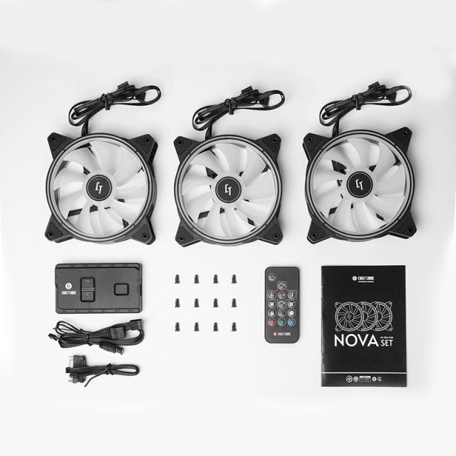 Ventilador Chieftec Rgb Nf-3012-Rgb, 120x120x25 Mm, Con Conector De 3 Pines / 4 Pines