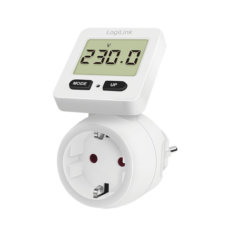 Medidor De Comes Energéticos Logilink, Pantalla Giratoria 180°, Blanco
