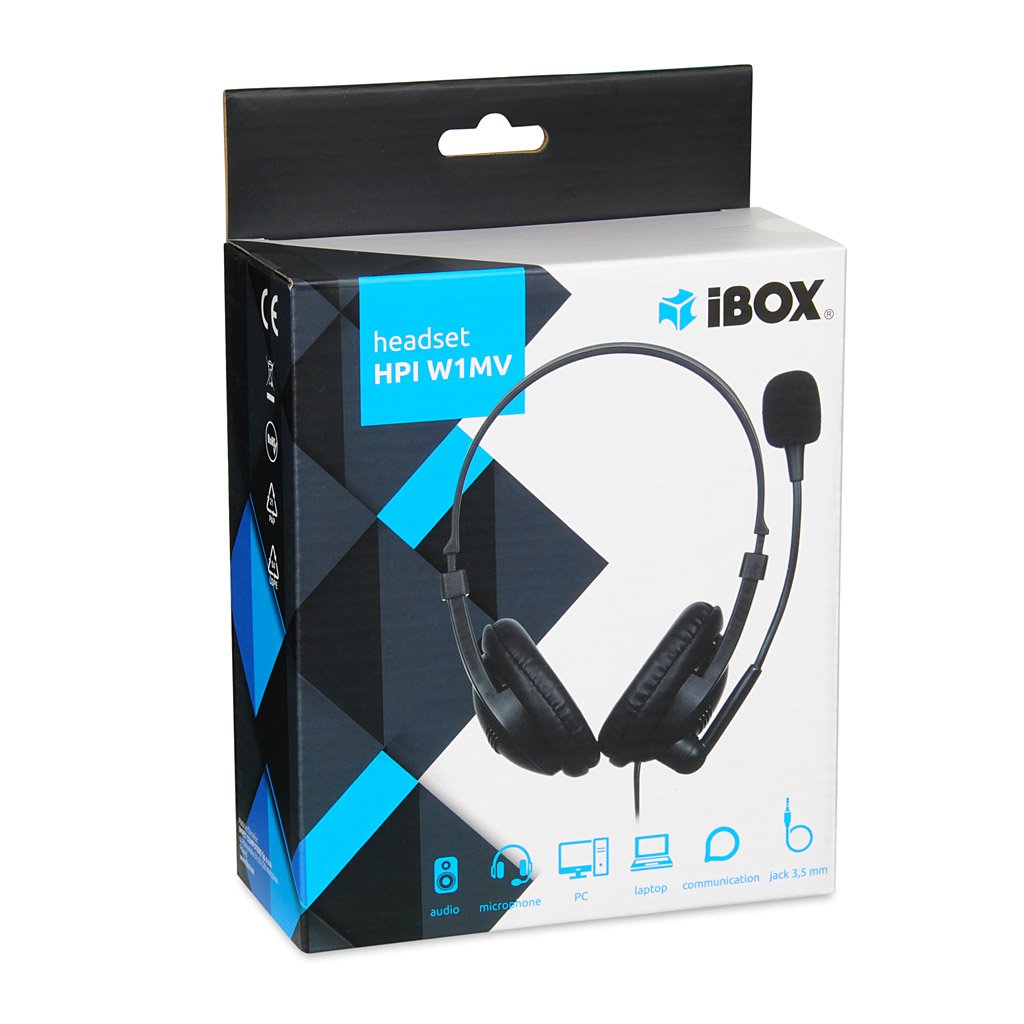 EAN 5903968680220 - iBox W1MV Auriculares Alámbrico Diadema Oficina/Centro de llamadas Negro imagen 4