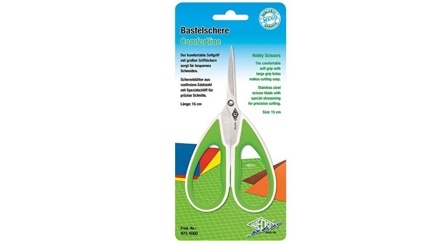 Wedo Bamelschere Edelmahl 15 Cm Comfortline Apfelverde Blanco