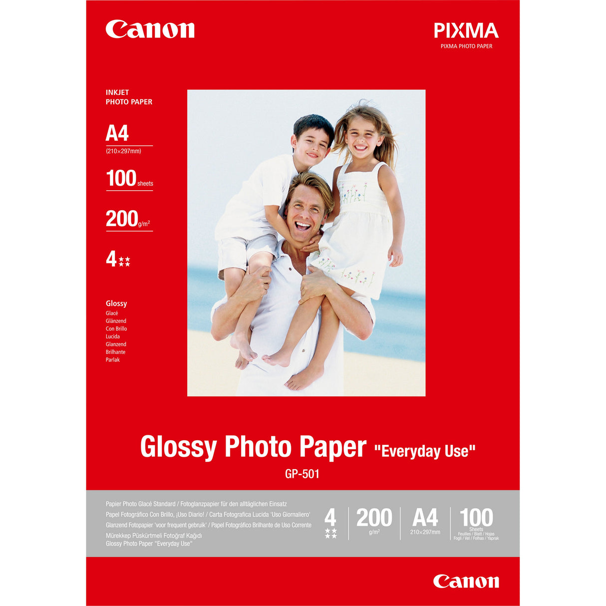 Papel Canon Gp 501 Foto Satinado A4 100 Hojas