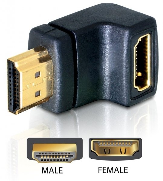 Delock Adaptador Hdmi Macho > Hdmi Hembra 90° Acodado
