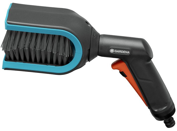 Gardena Cepillo Para Persianas Cleansystem, Cepillo De Lavado Gris/Turquesa, Cabezal Giratorio 90° Por Ambos Lados 18850-20