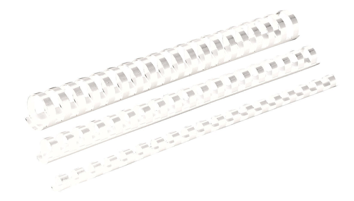 Fellowes Pack De 25 Canutillos De Plastico 6mm - Hasta 20 Hojas - Facil De Utilizar Y Flexible - Alta Calidad - Color