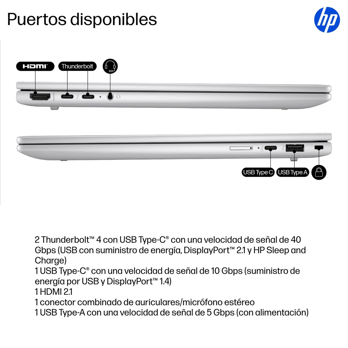 EAN 0198990470740 - HP EliteBook X G1i Next Gen AI PC Wolf Pro Security Edition Copilot+ PC Intel Core Ultra 5 226V Portátil imagen 6