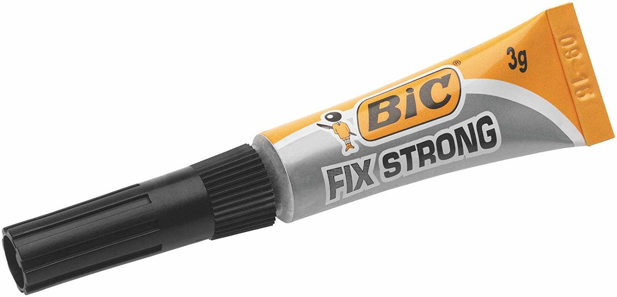Pegamento Fix Strong Bic 3 Gramos Tapon Antiobstruccion Con Aplicador De Precision Ideal Para Plastico Y Madera