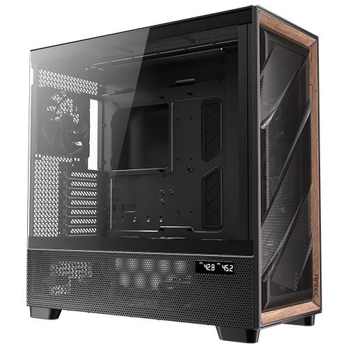 Caja Pc Antec Flux Pro_euv Wood Atx 2xusb3.0 Sin Fuente Negro
