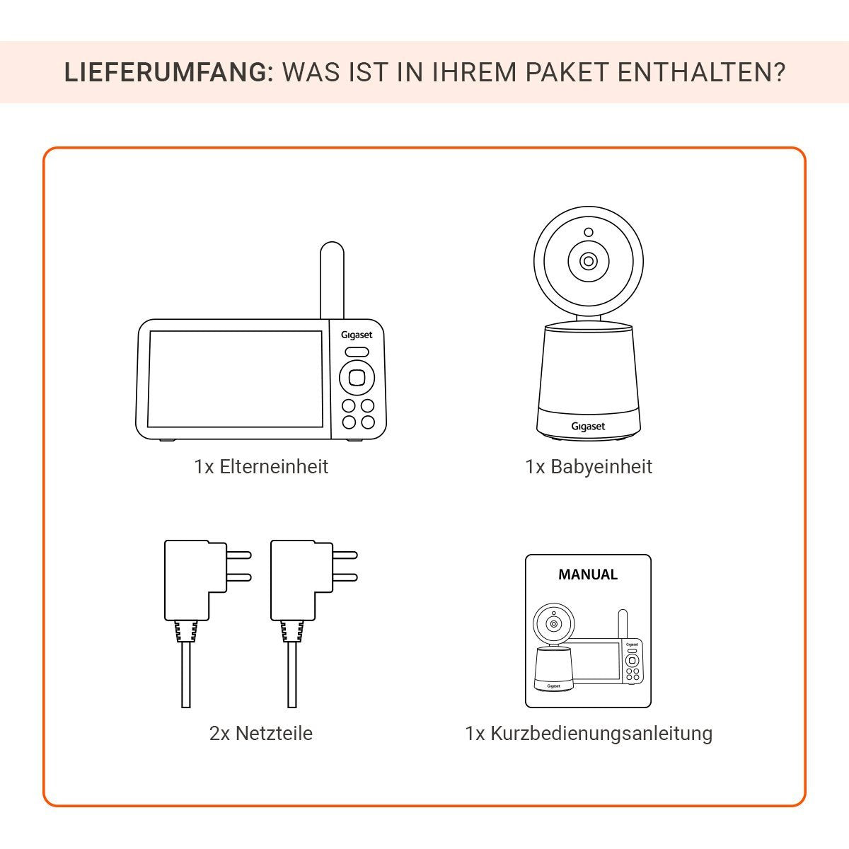 Gigaset Baby 500 Video Cream White/Bronze