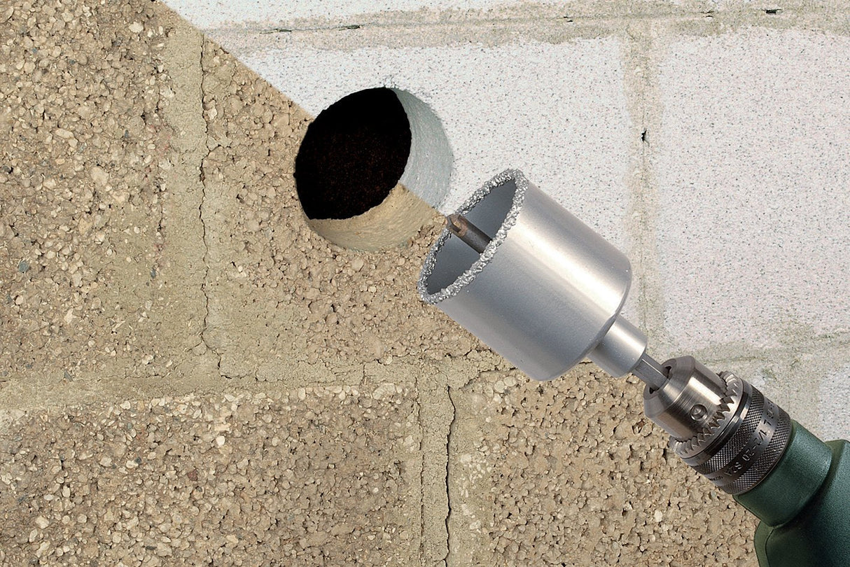 Corona De Perforación Recubierta De Carburo De Tungsteno, Con Adaptador, Ø53 X 55 Mm