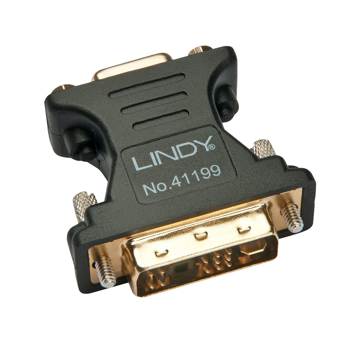 EAN 4002888411998 - Lindy 41199 cambiador de género para cable VGA DVI-I Negro, Oro imagen 1