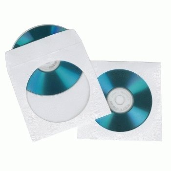 1x50 Fundas De Papel Hama Cd/Dvd Blanco 62671