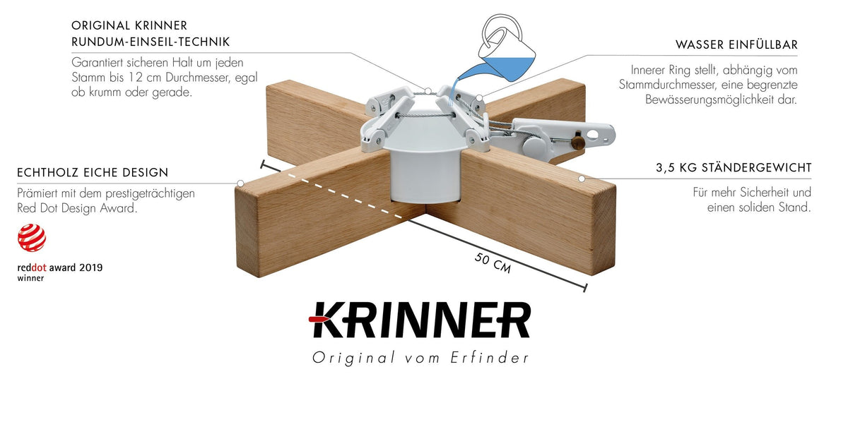 Krinner Kopenhagen White 2.5m / 12cm Christmas Tree Stand