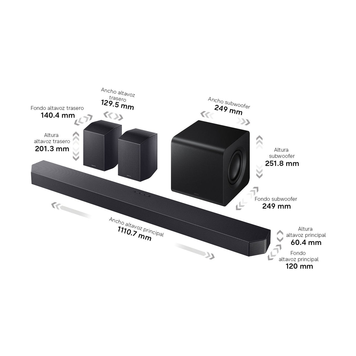 Samsung Hw-Q930h Xc Titan Black Barra De Sonido 9.1.4ch Con Dolby Atmos (2026)