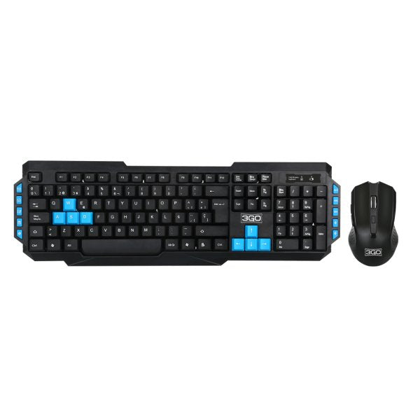 Teclado + Raton + Auriculares 3go Drile Negro