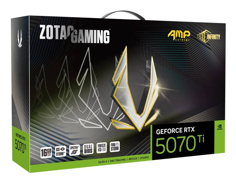 Tarjeta Grafica Zotac Gaming Geforce Rtx 5070 Ti Amp Extreme Infinity 16gb Gddr7 Dlss4 Zt-B50710b-10p