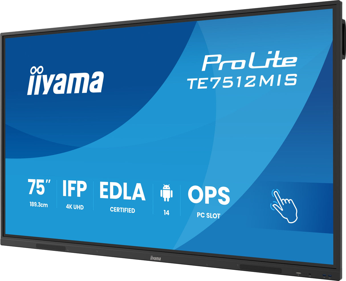 Iiyama Ds Te7512mis 189.3cm Va Touch 75'' 3840x2160 Vga 2xhdmi 2xusb-C